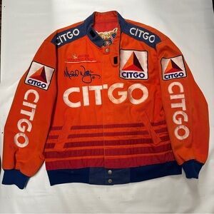 Vintage CITGO Racing Jacket 90s NASCAR Michael Waltrip Jeff Hamilton